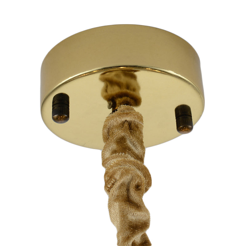 Crystal Bowl Ceiling Light Fixture Postmodern 6 Lights Gold Chandelier Light for Living Room Clearhalo 'Ceiling Lights' 'Chandeliers' 'Modern Chandeliers' 'Modern' Lighting' 215138