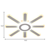 Sun-Like Acrylic LED Flush Mount Simplicity 19.5"/23.5" Wide White Ceiling Light in Warm/White Light Clearhalo 'Ceiling Lights' 'Close To Ceiling Lights' 'Close to ceiling' 'Flush mount' Lighting' 215414