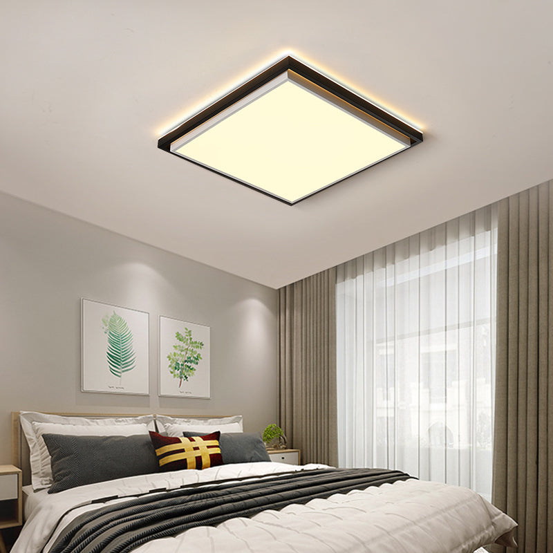 Simple Ultra Thin Acrylic LED Flush Light 18"/21.5"/35.5" Wide Bedroom Ceiling Lighting Fixture in Warm/White Light Clearhalo 'Ceiling Lights' 'Close To Ceiling Lights' 'Close to ceiling' 'Flush mount' Lighting' 215616