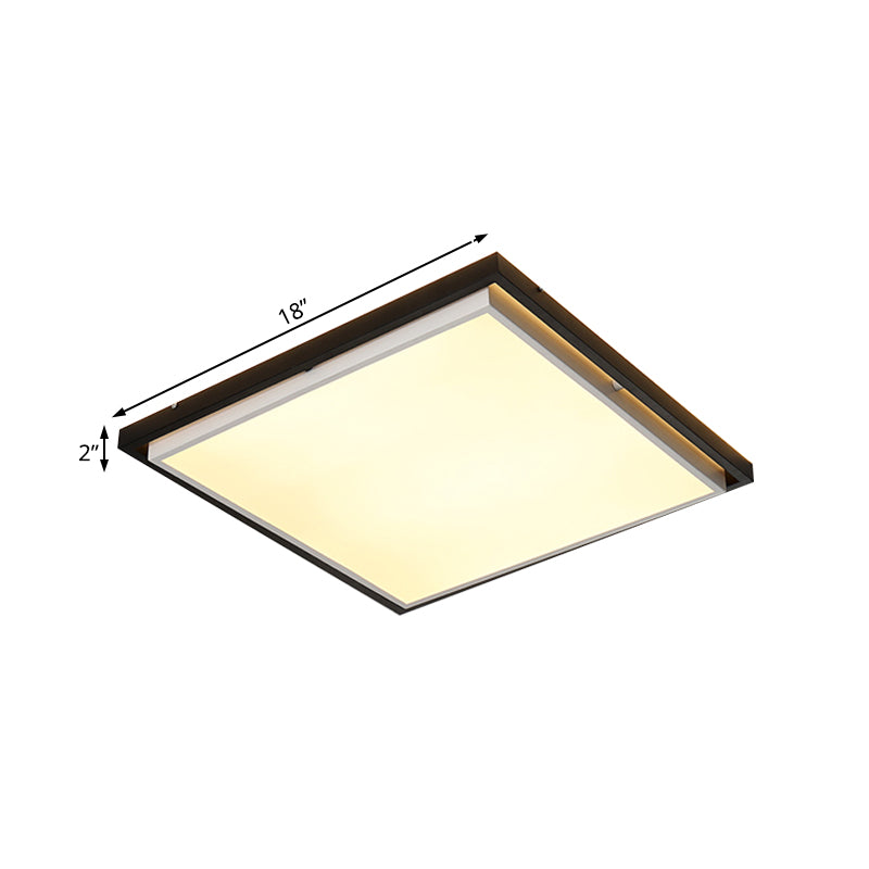 Simple Ultra Thin Acrylic LED Flush Light 18"/21.5"/35.5" Wide Bedroom Ceiling Lighting Fixture in Warm/White Light Clearhalo 'Ceiling Lights' 'Close To Ceiling Lights' 'Close to ceiling' 'Flush mount' Lighting' 215618