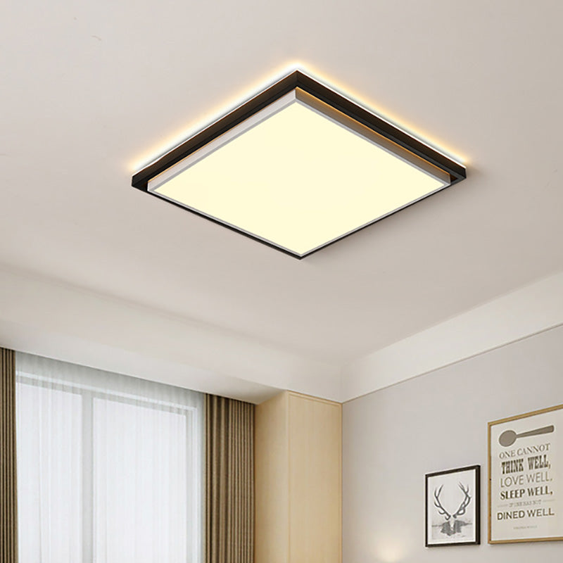 Simple Ultra Thin Acrylic LED Flush Light 18"/21.5"/35.5" Wide Bedroom Ceiling Lighting Fixture in Warm/White Light Clearhalo 'Ceiling Lights' 'Close To Ceiling Lights' 'Close to ceiling' 'Flush mount' Lighting' 215624