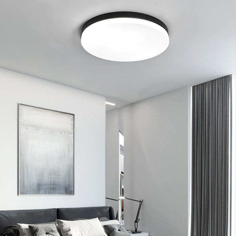 Circle Flush Ceiling Light Simplicity Acrylic 11"/15"/19" Dia Living Room Flushmount in Warm/White Light Clearhalo 'Ceiling Lights' 'Close To Ceiling Lights' 'Close to ceiling' 'Flush mount' Lighting' 215748