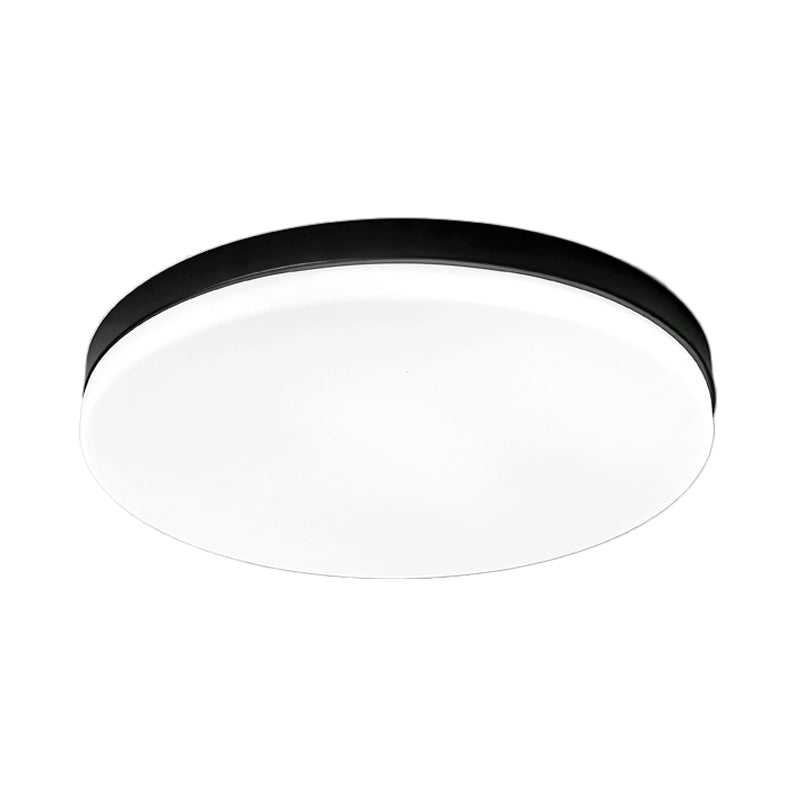 Circle Flush Ceiling Light Simplicity Acrylic 11"/15"/19" Dia Living Room Flushmount in Warm/White Light Clearhalo 'Ceiling Lights' 'Close To Ceiling Lights' 'Close to ceiling' 'Flush mount' Lighting' 215751