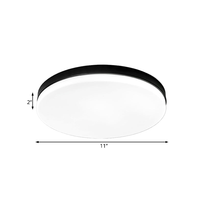 Circle Flush Ceiling Light Simplicity Acrylic 11"/15"/19" Dia Living Room Flushmount in Warm/White Light Clearhalo 'Ceiling Lights' 'Close To Ceiling Lights' 'Close to ceiling' 'Flush mount' Lighting' 215752