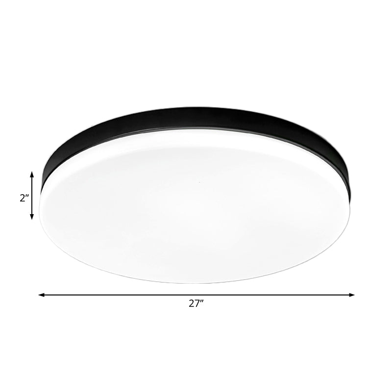 Circle Flush Ceiling Light Simplicity Acrylic 11"/15"/19" Dia Living Room Flushmount in Warm/White Light Clearhalo 'Ceiling Lights' 'Close To Ceiling Lights' 'Close to ceiling' 'Flush mount' Lighting' 215755