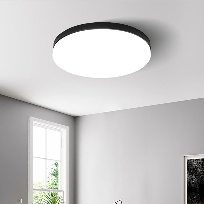 Circle Flush Ceiling Light Simplicity Acrylic 11"/15"/19" Dia Living Room Flushmount in Warm/White Light Clearhalo 'Ceiling Lights' 'Close To Ceiling Lights' 'Close to ceiling' 'Flush mount' Lighting' 215756