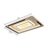 Acrylic Rectangular Ceiling Light Modern LED Flush Mount in Warm/White Light for Living Room, 18"/21.5"/35.5" Wide Clearhalo 'Ceiling Lights' 'Close To Ceiling Lights' 'Close to ceiling' 'Flush mount' Lighting' 215811