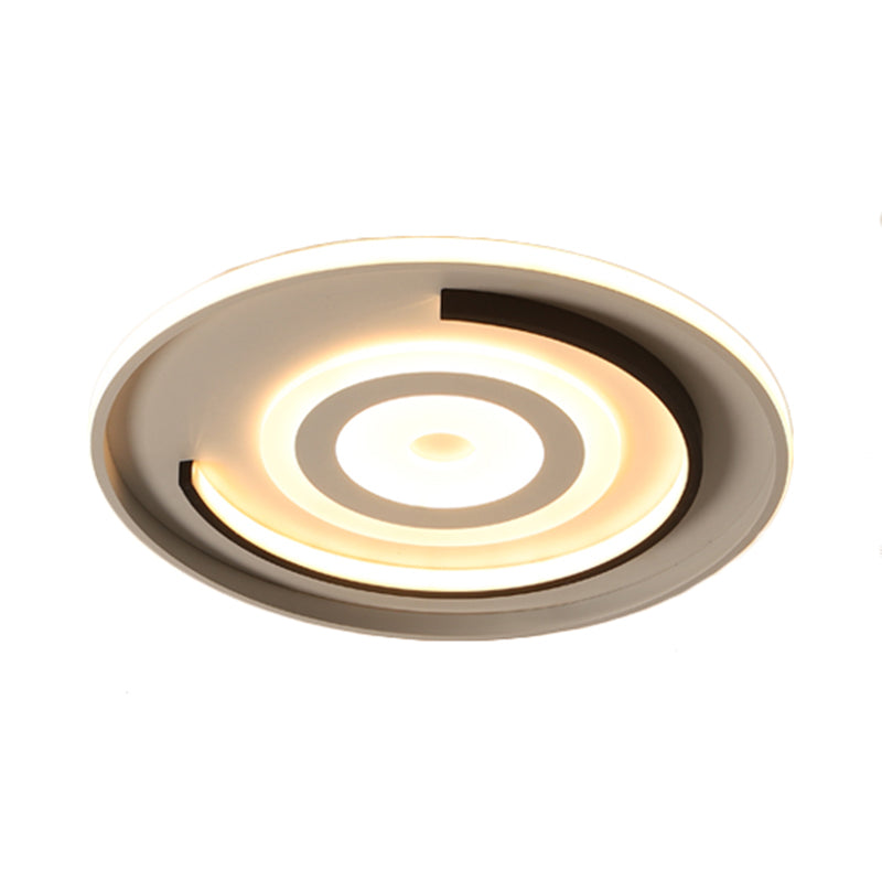 Round Bedroom Flush Mount Light Acrylic 18"/21.5" Dia Contemporary LED Ceiling Lamp in Warm/White Light Clearhalo 'Ceiling Lights' 'Close To Ceiling Lights' 'Close to ceiling' 'Flush mount' Lighting' 215820