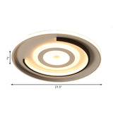 Round Bedroom Flush Mount Light Acrylic 18"/21.5" Dia Contemporary LED Ceiling Lamp in Warm/White Light Clearhalo 'Ceiling Lights' 'Close To Ceiling Lights' 'Close to ceiling' 'Flush mount' Lighting' 215822