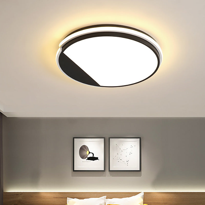 16"/19.5" Dia Simple Acrylic Flush Mount Light Fixture LED Dining Room Ceiling Mounted Lamp in Warm/White Light Clearhalo 'Ceiling Lights' 'Close To Ceiling Lights' 'Close to ceiling' 'Flush mount' Lighting' 215874