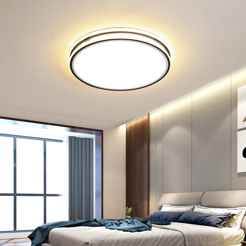 Acrylic Circular Ceiling Flush Mount Modern 16"/19.5" Dia White LED Flush Mount Lighting in Warm/White Light for Bedroom White Warm Clearhalo 'Ceiling Lights' 'Close To Ceiling Lights' 'Close to ceiling' 'Flush mount' Lighting' 215876