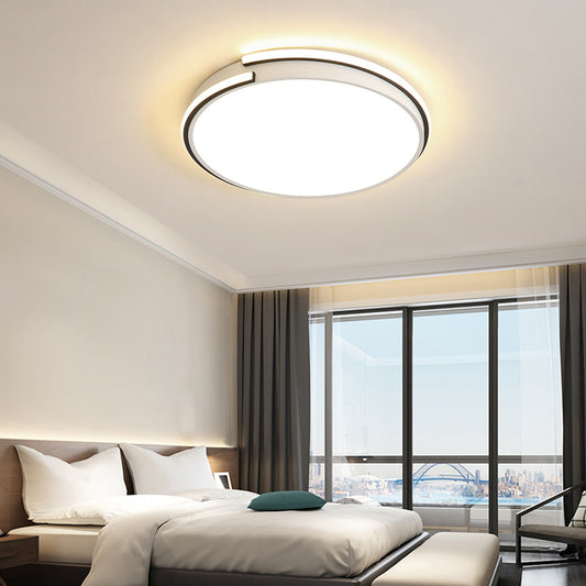 Round Bedroom Flushmount Light Acrylic 16"/19.5" Dia LED Minimalist Ceiling Flush Mount in Warm/White Light Clearhalo 'Ceiling Lights' 'Close To Ceiling Lights' 'Close to ceiling' 'Flush mount' Lighting' 215882