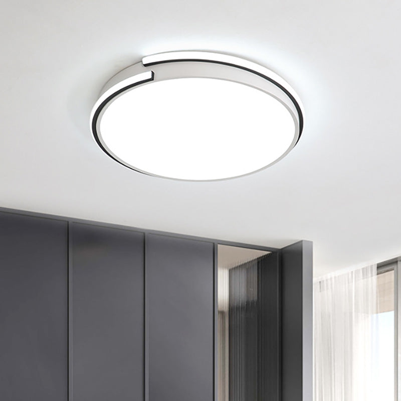 Round Bedroom Flushmount Light Acrylic 16"/19.5" Dia LED Minimalist Ceiling Flush Mount in Warm/White Light White White Clearhalo 'Ceiling Lights' 'Close To Ceiling Lights' 'Close to ceiling' 'Flush mount' Lighting' 215888