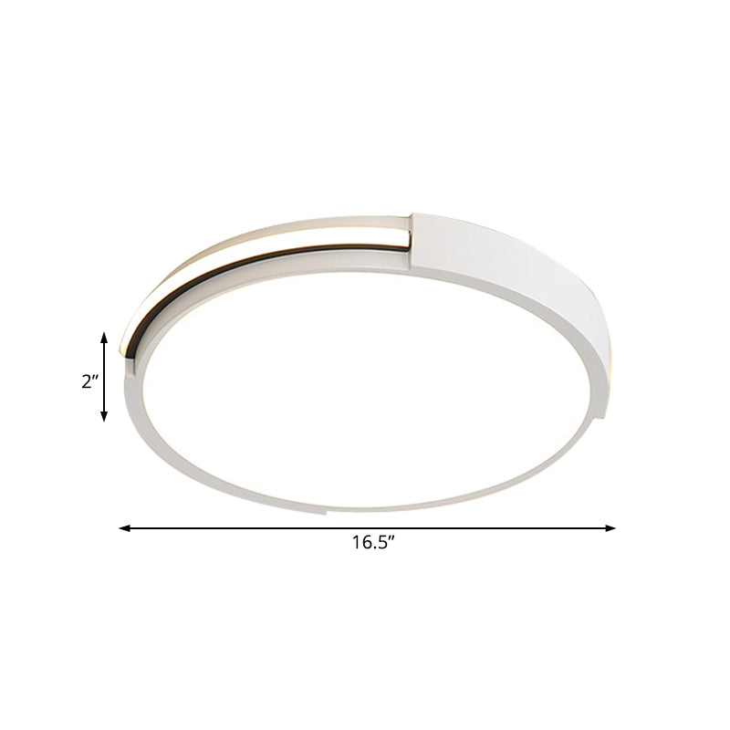 Acrylic Ultra Thin Bedroom Ceiling Light Simplicity LED Flushmount Lighting in Warm/White Light, 16"/19.5" Dia Clearhalo 'Ceiling Lights' 'Close To Ceiling Lights' 'Close to ceiling' 'Flush mount' Lighting' 215907