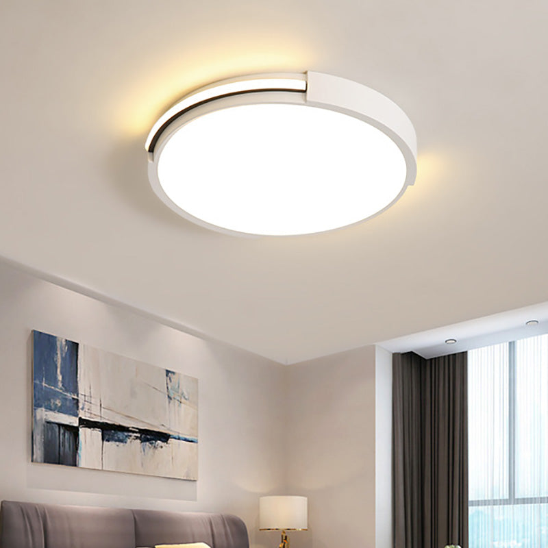 Acrylic Ultra Thin Bedroom Ceiling Light Simplicity LED Flushmount Lighting in Warm/White Light, 16"/19.5" Dia Clearhalo 'Ceiling Lights' 'Close To Ceiling Lights' 'Close to ceiling' 'Flush mount' Lighting' 215909