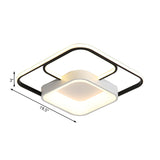 Round/Square/Rectangular Flush Ceiling Light Modern Acrylic White LED Living Room Ceiling Mounted Fixture in Warm/White Light Clearhalo 'Ceiling Lights' 'Close To Ceiling Lights' 'Close to ceiling' 'Flush mount' Lighting' 215918