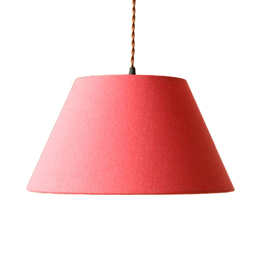 Classical Cone Pendant Lamp 1 Light Fabric Hanging Light Fixture in White/Coffee/Rose Red for Living Room Clearhalo 'Ceiling Lights' 'Pendant Lights' 'Pendants' Lighting' 216125