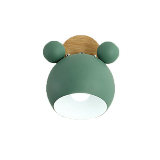 Bear Head Bedroom Wall Mount Light Metallic Single Minimalistic Wall Sconce Light Clearhalo 'Wall Lamps & Sconces' 'Wall Lights' Lighting' 2162037