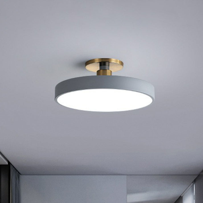 Round Flush Mount Light Nordic Style Acrylic Bedroom LED Semi Flush ...