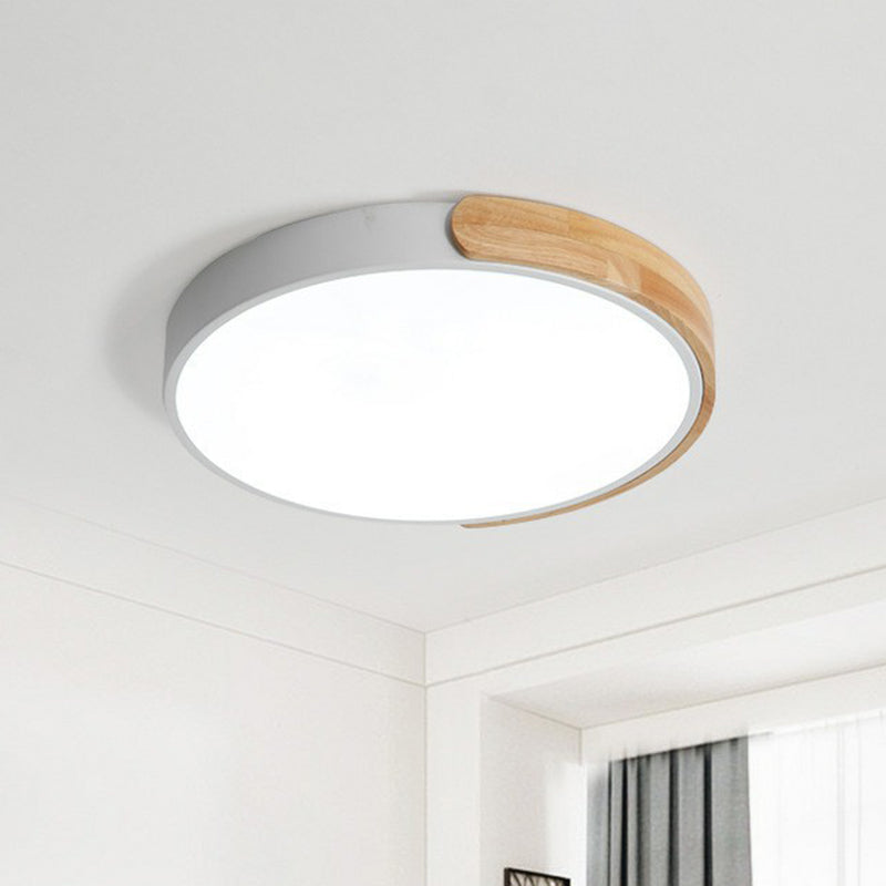 Acrylic Circular Flush Ceiling Light Simplicity LED Flush Mount Lighting Fixture for Kids Bedroom Grey Clearhalo 'Ceiling Lights' 'Close To Ceiling Lights' 'Close to ceiling' 'Flush mount' Lighting' 2162237