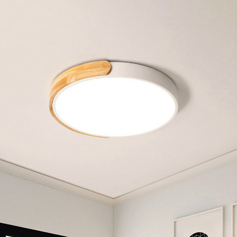 Acrylic Circular Flush Ceiling Light Simplicity LED Flush Mount Lighting Fixture for Kids Bedroom White Clearhalo 'Ceiling Lights' 'Close To Ceiling Lights' 'Close to ceiling' 'Flush mount' Lighting' 2162241