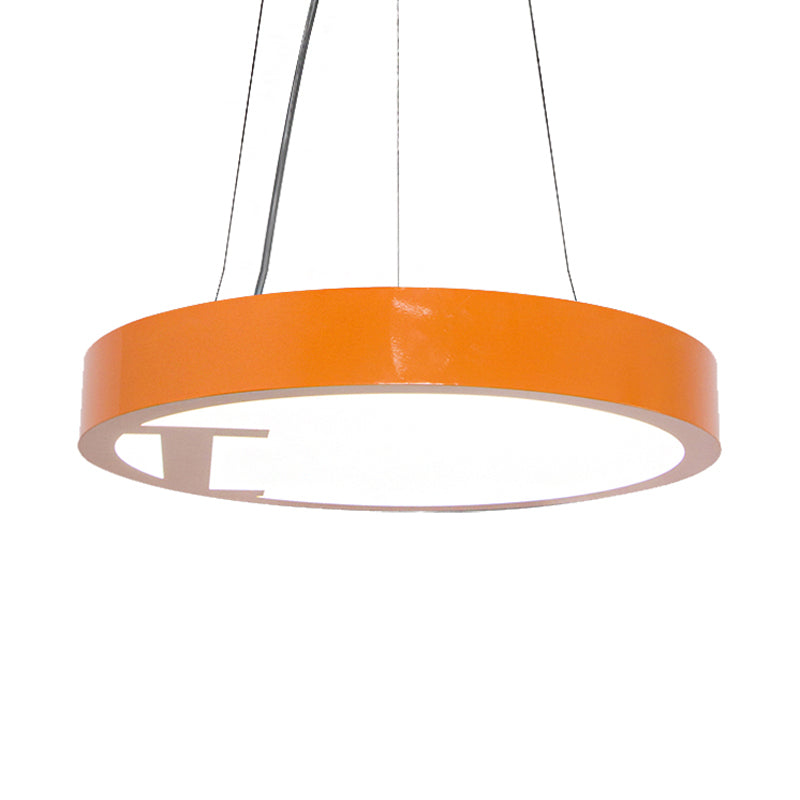 LED Living Room Chandelier Light Fixture with Round Acrylic Shade Modernism Style Yellow/Orange Pendant Lamp Clearhalo 'Ceiling Lights' 'Chandeliers' Lighting' options 216228