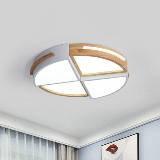 Acrylic Splicing Round Flush Light Macaron LED Flush Ceiling Light Fixture for Bedroom White Clearhalo 'Ceiling Lights' 'Close To Ceiling Lights' 'Close to ceiling' 'Flush mount' Lighting' 2162288