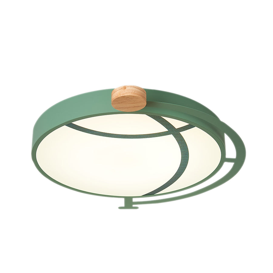 Cartoon Tellurion Design Flush Mount Lighting Acrylic LED Bedroom Flush Ceiling Light in Green/Gray Clearhalo 'Ceiling Lights' 'Close To Ceiling Lights' 'Close to ceiling' 'Flush mount' Lighting' 216348