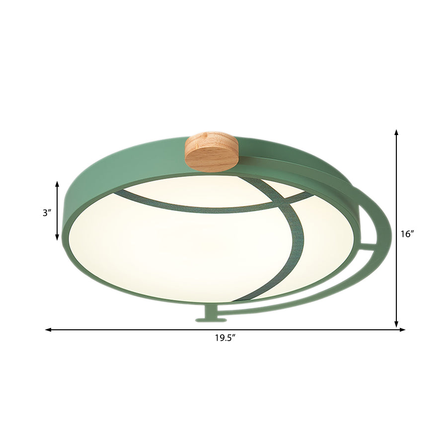 Cartoon Tellurion Design Flush Mount Lighting Acrylic LED Bedroom Flush Ceiling Light in Green/Gray Clearhalo 'Ceiling Lights' 'Close To Ceiling Lights' 'Close to ceiling' 'Flush mount' Lighting' 216349