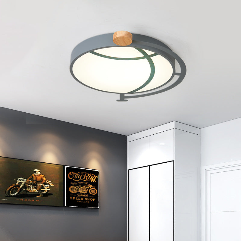 Cartoon Tellurion Design Flush Mount Lighting Acrylic LED Bedroom Flush Ceiling Light in Green/Gray Clearhalo 'Ceiling Lights' 'Close To Ceiling Lights' 'Close to ceiling' 'Flush mount' Lighting' 216354