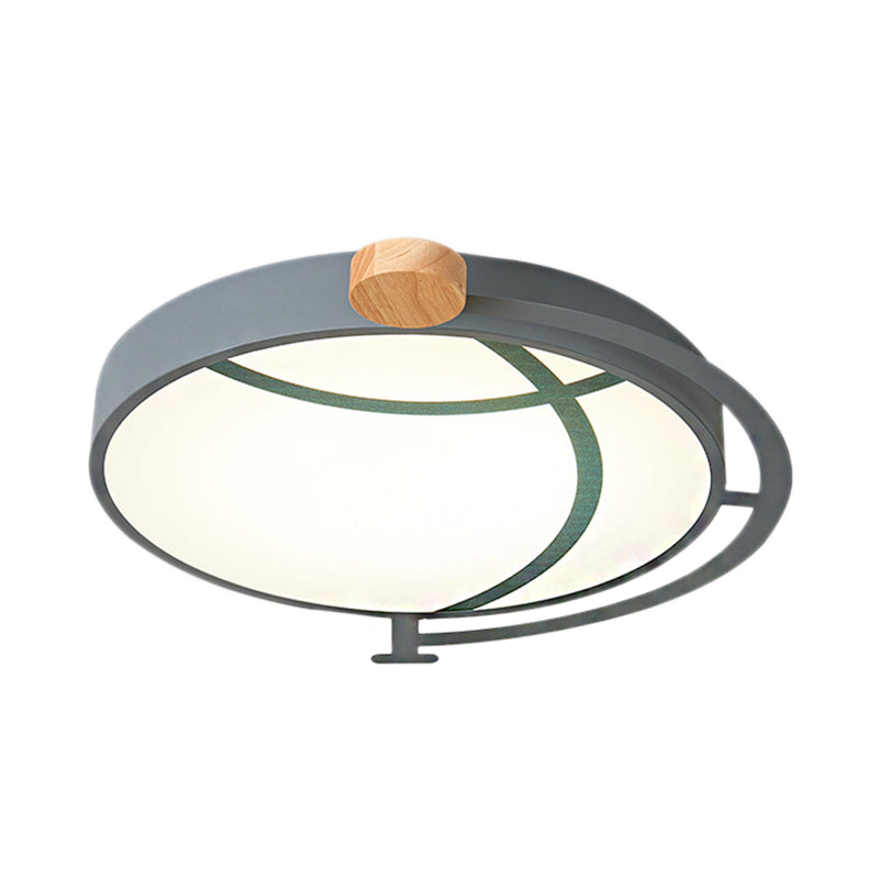 Cartoon Tellurion Design Flush Mount Lighting Acrylic LED Bedroom Flush Ceiling Light in Green/Gray Clearhalo 'Ceiling Lights' 'Close To Ceiling Lights' 'Close to ceiling' 'Flush mount' Lighting' 216355