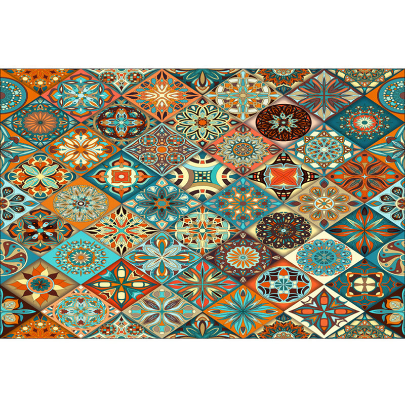 Exotic Bohemian Rug Multi-Color Assorted Patterned Rug Anti-Slip Backing Machine Washable Stain Resistant Rug for Living Room Light Blue Clearhalo 'Area Rug' 'Bohemian' 'Rugs' Rug' 2170086