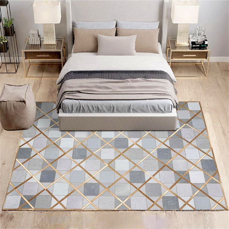 Classic Multicolor Boho Rug Polyester Geometric Pattern Carpet Anti-Slip Machine Washable Stain Resistant Rug for Home Decor Gray-Gold Clearhalo 'Area Rug' 'Bohemian' 'Rugs' Rug' 2170122