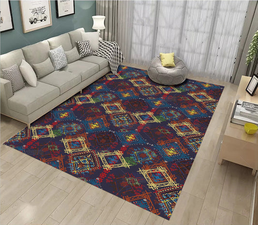 Restoration Tribal Printed Rug Multicolor Bohemian Carpet Synthetics Anti-Slip Backing Stain Resistant Pet Friendly Rug for Room Clearhalo 'Area Rug' 'Bohemian' 'Rugs' Rug' 2170174