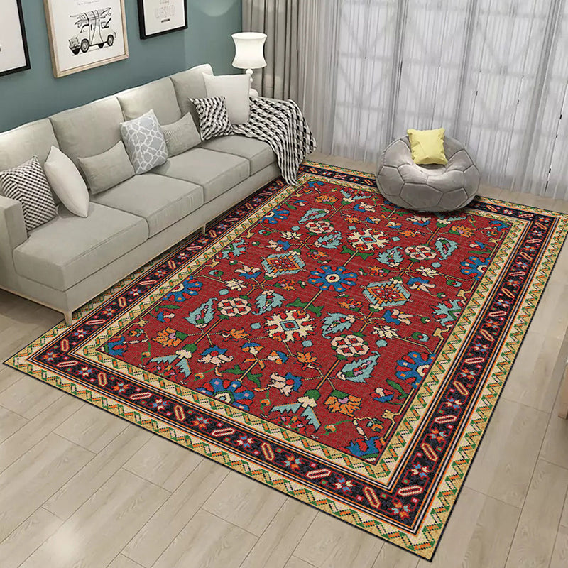 Restoration Tribal Printed Rug Multicolor Bohemian Carpet Synthetics Anti-Slip Backing Stain Resistant Pet Friendly Rug for Room Red-Yellow Clearhalo 'Area Rug' 'Bohemian' 'Rugs' Rug' 2170179