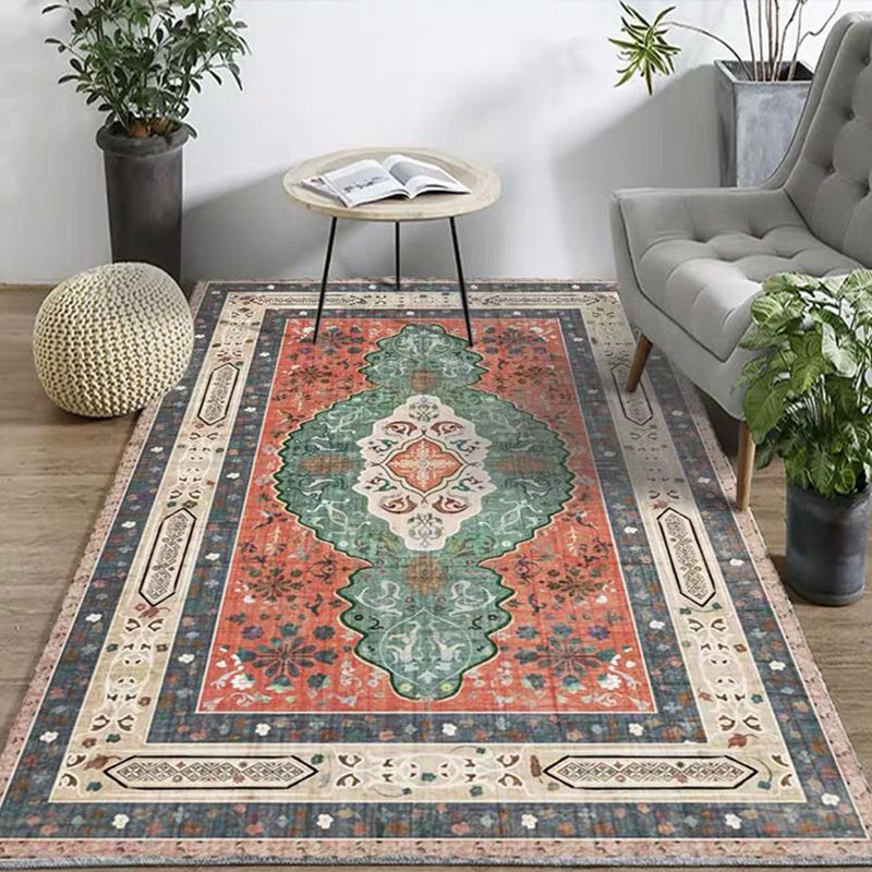 Fashion Boho Chic Rug Multi Color Rhombus Printing Carpet Machine Washable Pet Friendly Anti-Slip Backing Rug for Home Light Green Clearhalo 'Area Rug' 'Bohemian' 'Rugs' Rug' 2170303