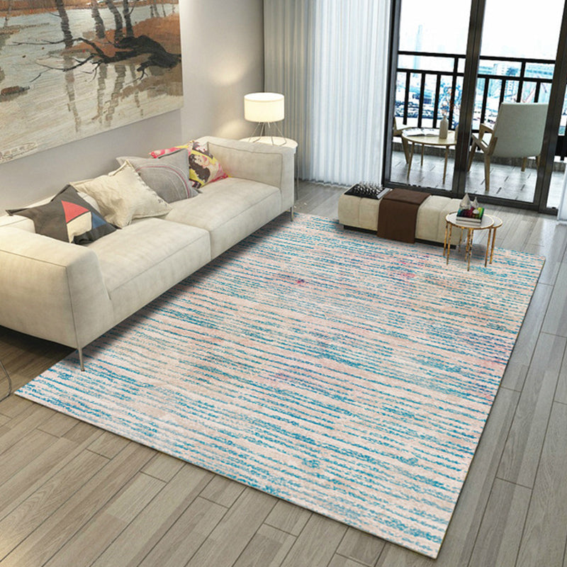 Asian Abstract Painting Rug Multi-Color Polypropylene Carpet Machine Washable Anti-Slip Backing Stain Resistant Rug for Great Room Lake Blue Clearhalo 'Area Rug' 'Rug' 2170462