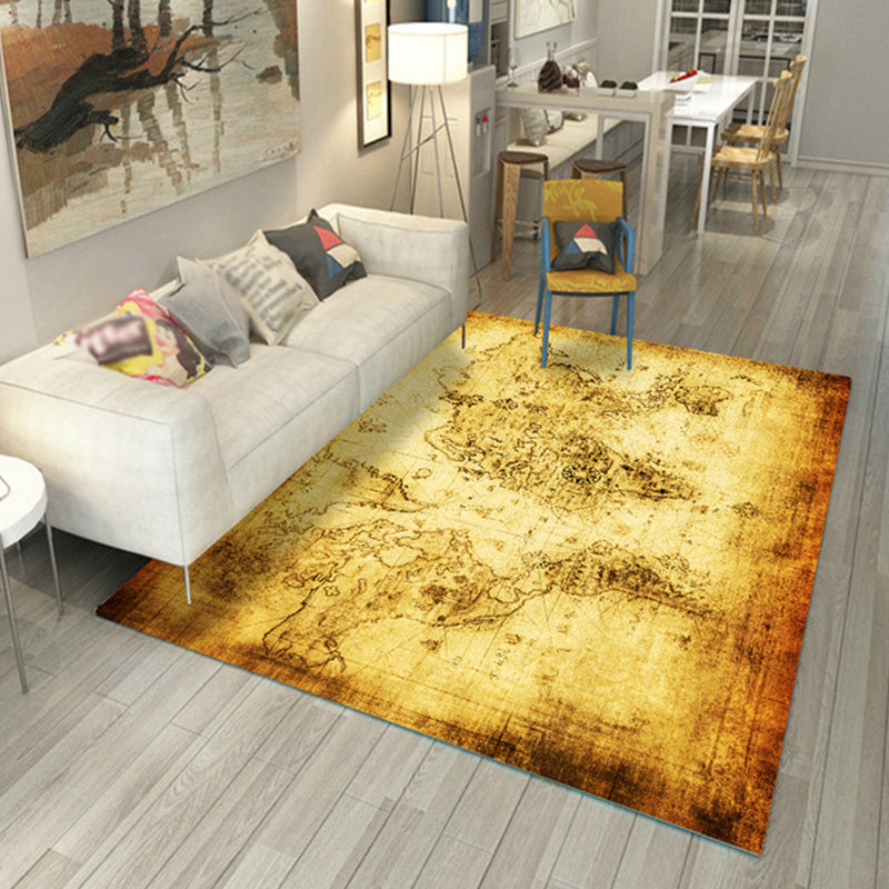 Restoration Industrial Rug Multicolor Fading Look Carpet Anti-Slip Pet  Friendly Stain Resistant Rug for Drawing Room