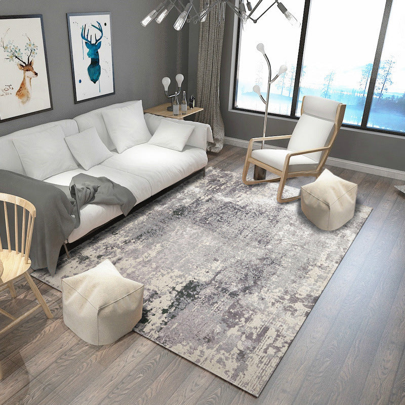 Steampunk Post-Expressionism Rug Multicolor Polypropylene Rug Non-Slip Stain Resistant Pet Friendly Area Carpet for Home Grey Clearhalo 'Area Rug' 'Rug' 2170975