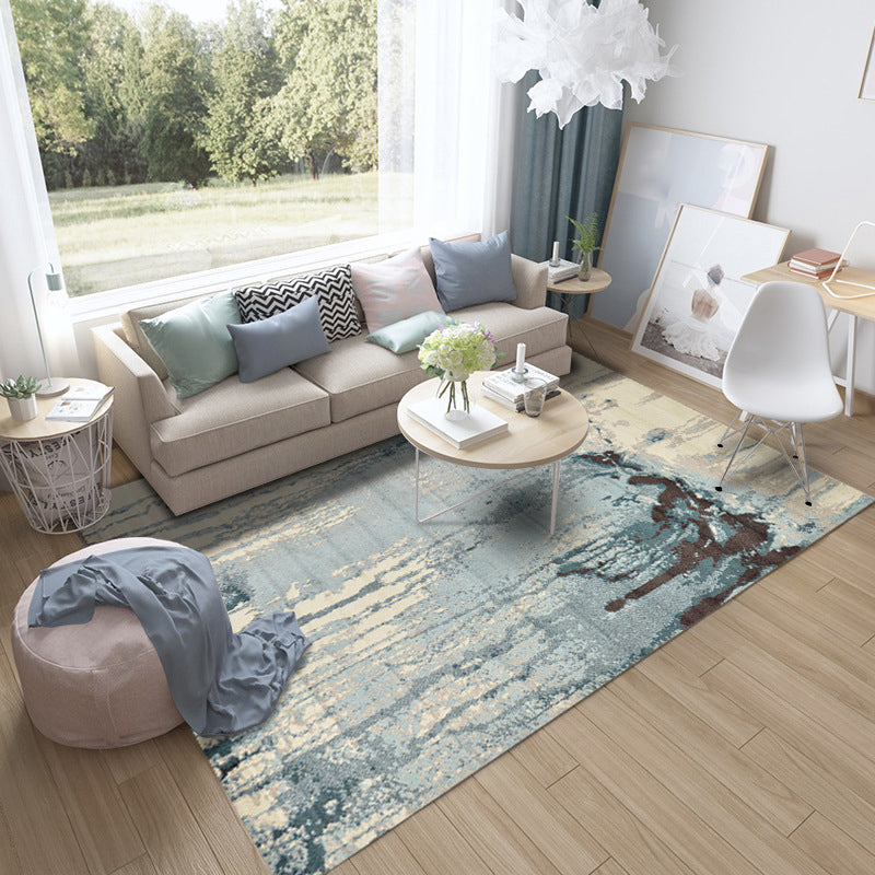 Steampunk Post-Expressionism Rug Multicolor Polypropylene Rug Non-Slip Stain Resistant Pet Friendly Area Carpet for Home Lake Green Clearhalo 'Area Rug' 'Rug' 2170977