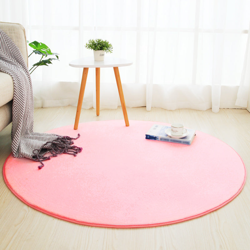 Multi Colored Comfort Rug Polypropylene Plain Rug Washable Non-Slip Pet Friendly Area Carpet for Home Pink Clearhalo 'Area Rug' 'Casual' 'Rugs' Rug' 2171240