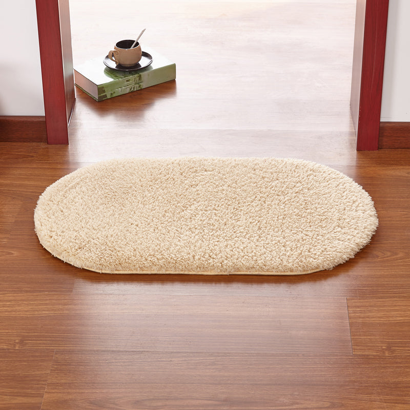 Multicolor Front Door Rug Casual Plain Carpet Faux Wool Anti-Slip Backing Handmade Rug Light Camel Clearhalo 'Area Rug' 'Casual' 'Rugs' Rug' 2171277