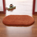 Multicolor Front Door Rug Casual Plain Carpet Faux Wool Anti-Slip Backing Handmade Rug Coffee Clearhalo 'Area Rug' 'Casual' 'Rugs' Rug' 2171278