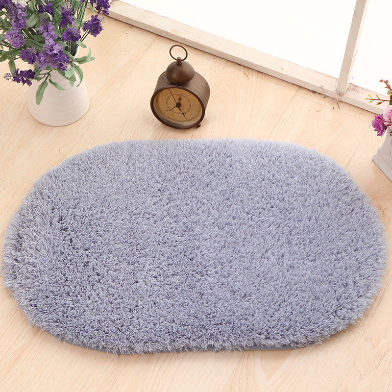 Minimalist Door Rug Multi Colored Plain Rug Polyester Anti-Slip Washable Pet Friendly Indoor Rug Grey Clearhalo 'Area Rug' 'Casual' 'Rugs' Rug' 2171284