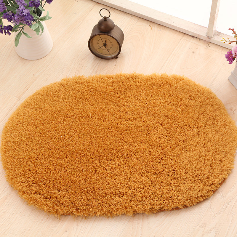 Minimalist Door Rug Multi Colored Plain Rug Polyester Anti-Slip Washable Pet Friendly Indoor Rug Khaki Clearhalo 'Area Rug' 'Casual' 'Rugs' Rug' 2171292