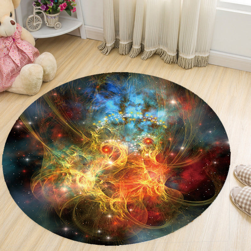 Vivid 3D Print Area Rug Multicolor Contemporary Rug Synthetics Pet Friendly Non-Slip Washable Rug for Bedroom Gold Clearhalo 'Area Rug' 'Rug' 2171427