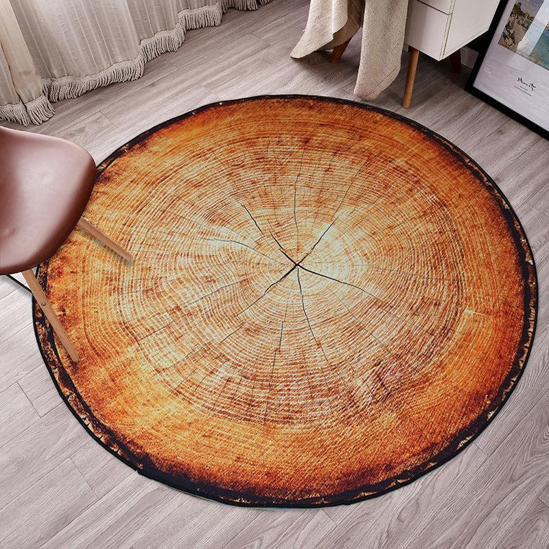 Multicolor 3D Tree Rings Rug Polypropylene Contemporary Rug Washable Non-Slip Backing Pet Friendly Rug for Great Room Light Orange Clearhalo 'Area Rug' 'Rug' 2171513