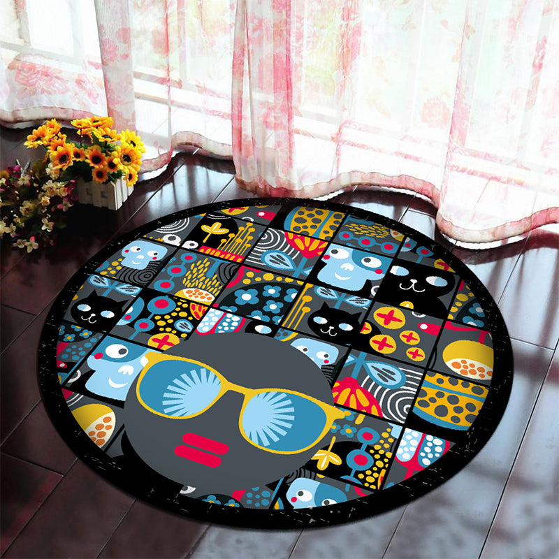 Unique 3D Cartoon Rug Multi Color Novelty Carpet Polypropylene Non-Slip Backing Stain Resistant Washable Rug for Bedroom Grey Clearhalo 'Area Rug' 'Rug' 2171549