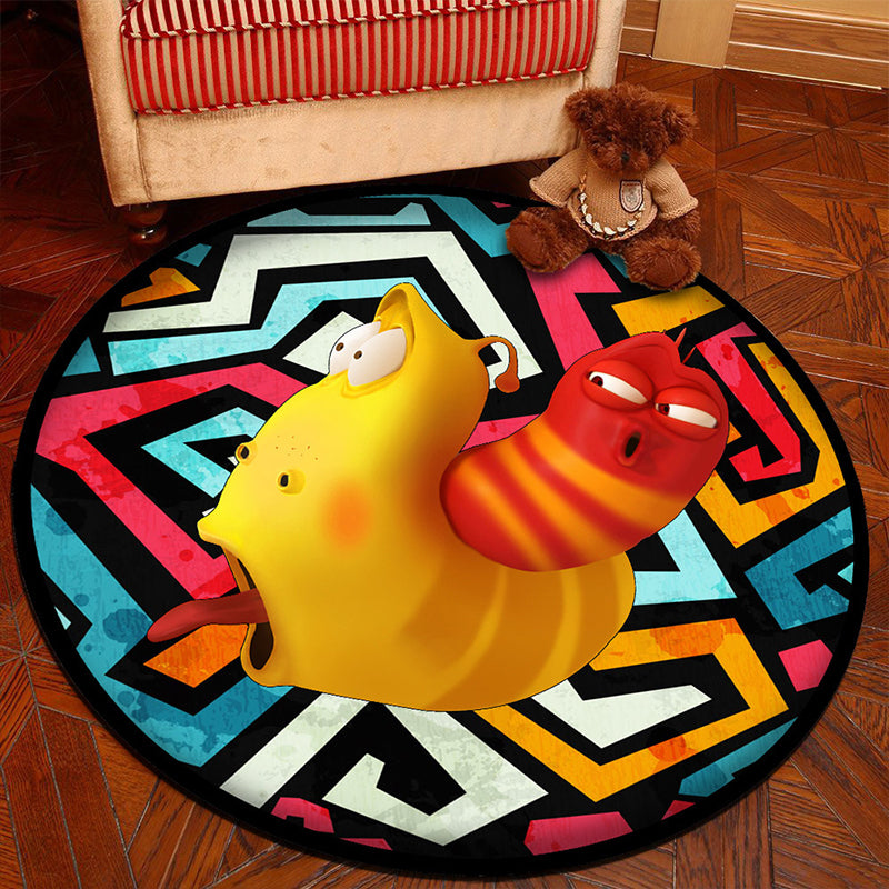 Unique 3D Cartoon Rug Multi Color Novelty Carpet Polypropylene Non-Slip Backing Stain Resistant Washable Rug for Bedroom Blue-Yellow Clearhalo 'Area Rug' 'Rug' 2171550