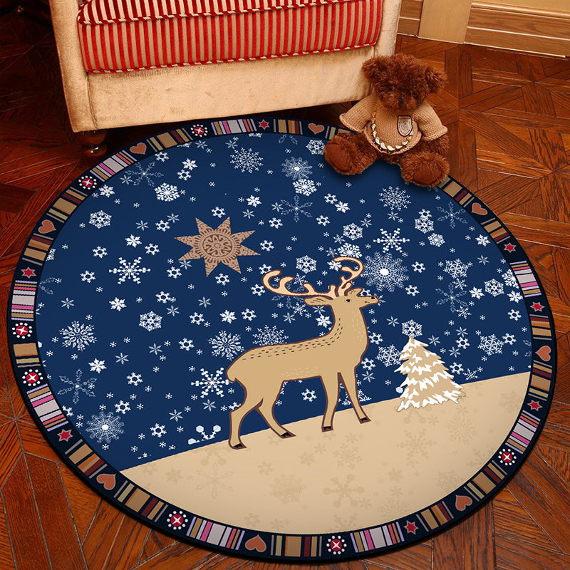 Unique 3D Cartoon Rug Multi Color Novelty Carpet Polypropylene Non-Slip Backing Stain Resistant Washable Rug for Bedroom Blue Clearhalo 'Area Rug' 'Rug' 2171553